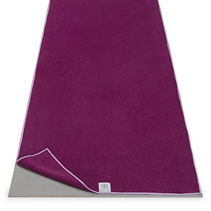 Gaiam Microfiber Yoga Mat Towel, Mulberry - color: Mulberry