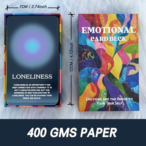 DPEHAKMK Emotional Healing Oracle Deck, 56 Oracle Cards for Beginners, Mindfulness, and Spiritual Growth, Affirmation and Reflection Deck