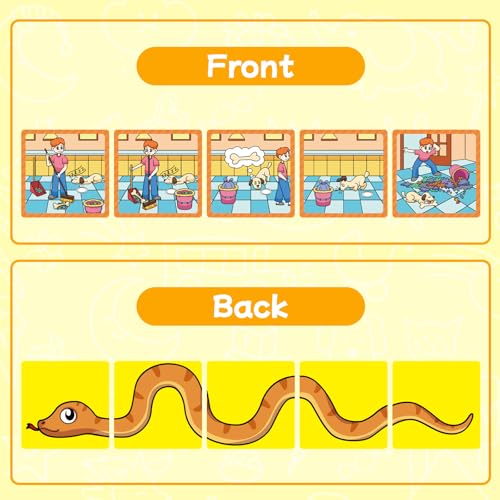 Sequencing Cards,Sequence Board Game for Kids,Story Storytelling,Speech Therapy Toys Materials for Autism,Social Skills,Sentence Building,Educational Classroom Preschool Learning Activities - style: 5 Sequencing Cards