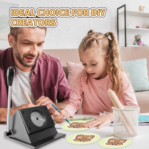 2.28" 58mm Button Paper Cutter, 2.75”/70mm Diameter Circle Cutter Circle Punch, Round Paper Cutter, 70mm Die Cut Machine for Making 2.28" 58mm Buttons DIY Badge Making（2.75”/70mmCutting Diameter ）