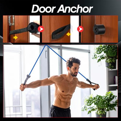 5PCS Resistance Band with Handle Exercise Pull Up Band for Men Women