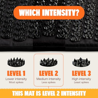 ShaktiMat Acupressure Mat for Tension Release, Premium Level 2 Black - color: Premium-black, size: Level 2