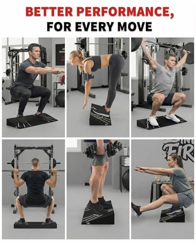 GarveeLife Squat ！ Block for Home Gym - 15/30/40° Multi-Angle Slant Board for Squats, Calf Stretching, Yoga & Therapy | Non-Slip EVA Foam, Lightweight & Portable Heel Elevator for Men & Women