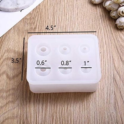 Eggs Ball Silicone Resin Molds for Jewelry Keychain, Epoxy Resin Ball Spheroid Necklace Stone Mold, Mini Orbs Pendant Casting Silicon Mold for UV Resin Crafts, DIY Easter Eggs Planet Jewelry Making - size: Eggs Ball Mold