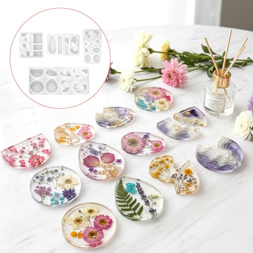 4 Pcs Resin Jewelry Molds Island Resin Pendant Molds for Casting Island Silicone Mold for Necklace Keychain Earring Pendant Ocean Themed Style Silicone Epoxy Mold for Clay UV Epoxy Resins DIY Gift