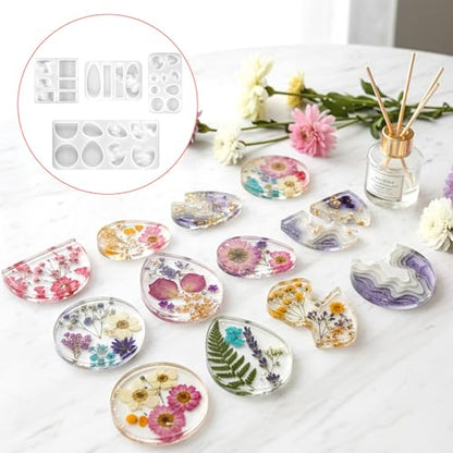 4 Pcs Resin Jewelry Molds Island Resin Pendant Molds for Casting Island Silicone Mold for Necklace Keychain Earring Pendant Ocean Themed Style Silicone Epoxy Mold for Clay UV Epoxy Resins DIY Gift