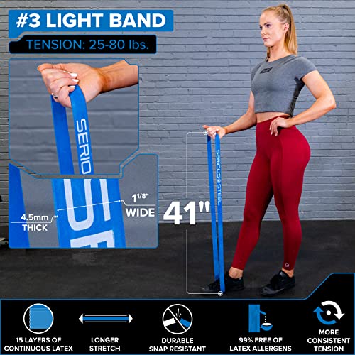 SERIOUS STEEL FITNESS Assisted 41" Pull-Up Band, Resistance & Stretch, Powerlifting & Pull-up Assist Loop (Single Band) - style: #3 (25-80 lbs)