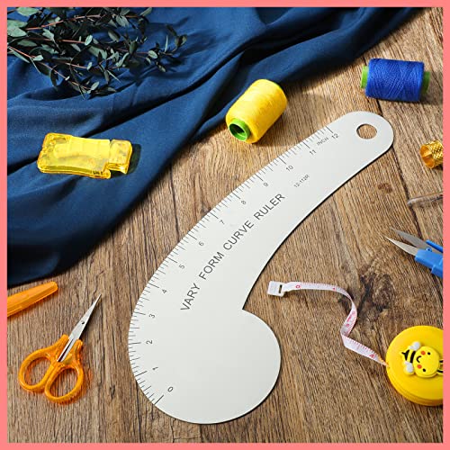 Vary Form Curve Ruler Solid Aluminum French Hip Curve Ruler for Measuring Sewing Design Making