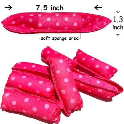 Aimin Soft Satin Sponge Overnight Curlers for Heatless, Long Hair Curls (20 pcs, pink) - color: pink-20