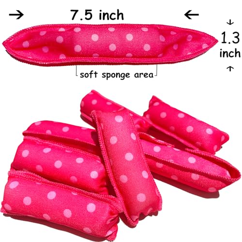 Aimin Soft Curlers for Overnight Heatless Curls, No Heat Foam Rollers for Long Hair, Satin Sponge Curlers (30 pcs, pink) - color: pink-30