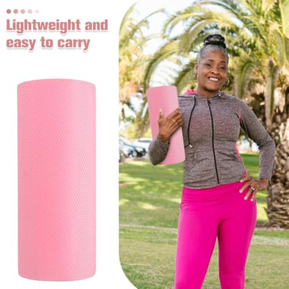 Cabilock Half Foam Roller for Back Pain Relief, Sakura Pink High Density EVA Lumbar Support, 30cm Semicircle Pilates Roller for Physical Therapy, Yoga & Balance Training