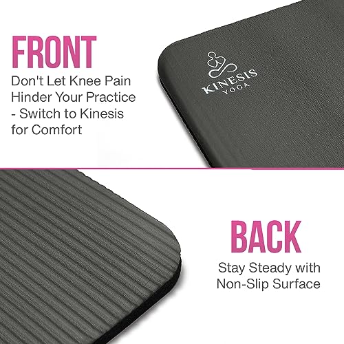 Kinesis Yoga Knee Pad Cushion - Extra Thick 1 inch (25mm) Exercise Knee Pad | Enjoy Pain Free Yoga, Includes Breathable Mesh Bag for Easy Travel and Storage (Does Not Include Yoga Mat)