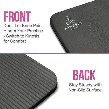 Kinesis Yoga Knee Pad Cushion - Extra Thick 1 inch (25mm) Exercise Knee Pad | Enjoy Pain Free Yoga, Includes Breathable Mesh Bag for Easy Travel and Storage (Does Not Include Yoga Mat)