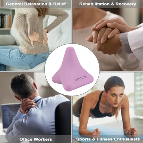 Manual Trigger Point Massage Tool Small Massager Ball 3″×2.6″ Purple - color: Purple