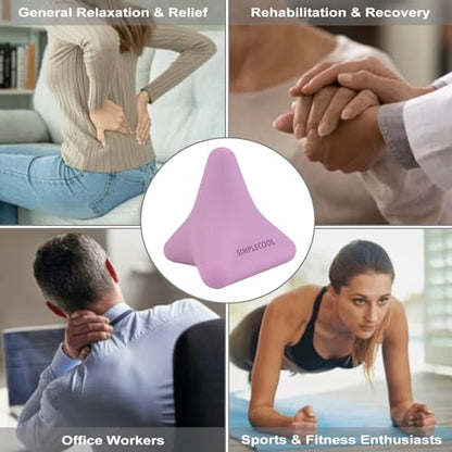 Manual Trigger Point Massage Tool Small Massager Ball 3″×2.6″ Purple - color: Purple