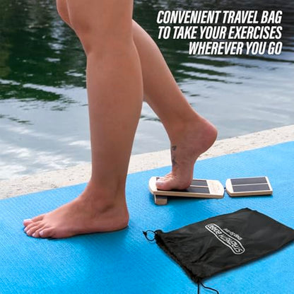 Ankle Balance Board for Ankle Mobility, Single Leg Balance Board, Foot Strengthener, Trainer for Plantar Fasciitis, Sprains, Posture Correction - Toe Spacers & Travel Bag Included