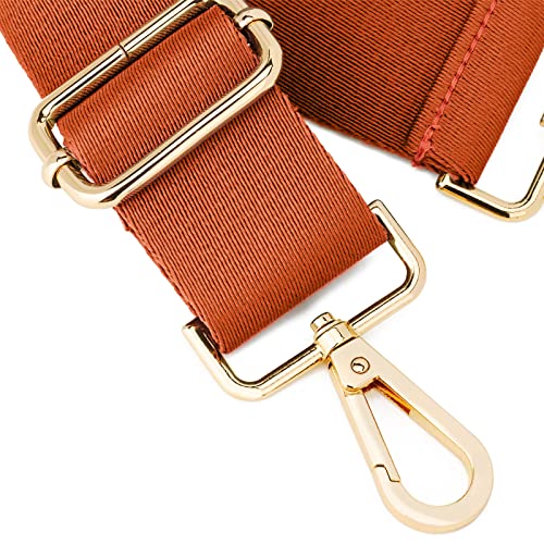 ZOOEASS Wide Shoulder Strap (Solid),Adjustable Replacement Belt Crossbody Canvas Bag Handbag - color: Brown