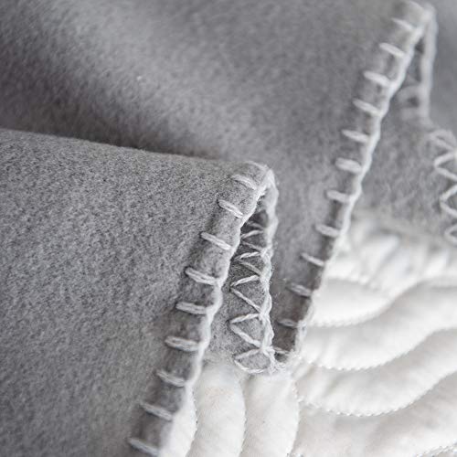 CAI TENG Fleece Throw Blankets Lightweight Warm for Soft Cozy Pet-Friendly Bulk Fleece Blanket Solid for Home, Bed, Sofa, Dorm, Office, Gifts, Outdoor (Grey, Pack of 6-50 x 60 inch) - color: Grey