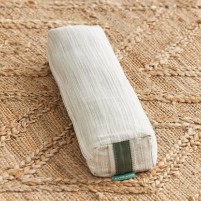 Avocado Organic Yoga Meditation Pillow, GOTS Certified Organic Cotton Cover, Natural Buckwheat Fill - size: Slim Yoga Bolster