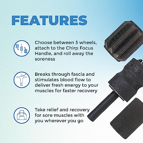 Chirp 3-in-1 Muscle Roller, Deep Tissue Foam Massager, 4x4x24 Inches - style: 3-in-1 Muscle Roller