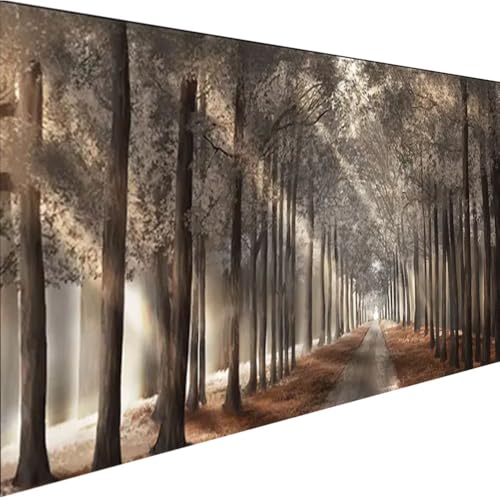 COHAYISY Large Forest Diamond Art Kits for Adults - DIY 5D Landscape Diamond Painting Kits for Adults,Full Drill Forest Diamond Painting, Sunset Gem Art Kits for Home Wall Decor 27.5 X 15.7inch - color: 25-35 Forest
