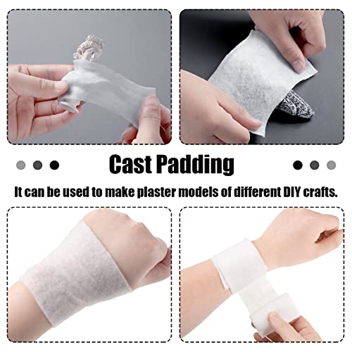 Treela 24 Rolls Cotton Cast Padding Individually Wrapped,6 Inch x 8.9 Ft | Soft Undercast for Plaster Casts, Pet Bandages, Halloween Mummy Decor, Mask Making, Art Projects, Comfortable Wrap - size: 6 Inch x 8.9 ft