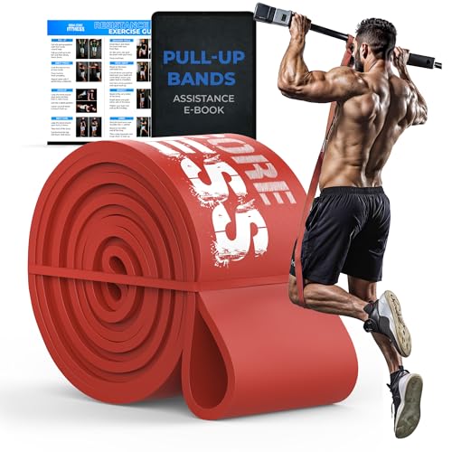Pull Up Assistance Resistance Bands - Long Loop Power Bands for Men and Women - Strength Power Flexibility Training at Home & Gym - Ebooks & Workout Chart Included by Iron Core Fitness - color: #X Orange, XXX-Heavy