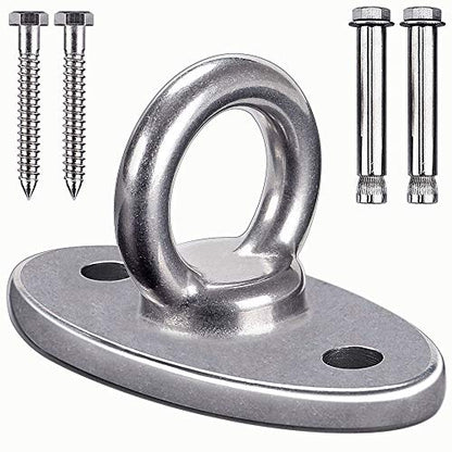 SELEWARE Wall Ceiling Mount Bracket for Suspension Strap Battle Rope Anchor | Stainless Steel Swing Hanger for Aerial Yoga Swing Hammock Chair Resistance Band Gymnastic Rings Heavy Bag 2800 LB Capacity - color: Ceiling Mount (1 Pack)