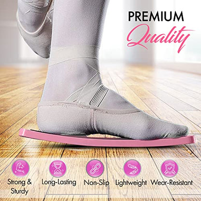 Zenmarkt Turning Board for Dancers, Cheerleaders, Gymnasts, Ice Skaters - color: Bright Pink