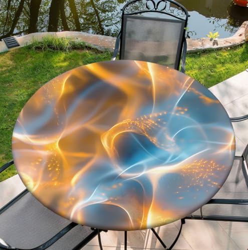 48 Inch Round Tablecloth with Elastic Edge, Marble Table Cloth Washable for Dining Kitchen Parties Cabin Farmhouse Decor - color: D-marble, size: 48" (Round)