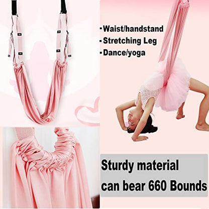Tchrules Leg Stretcher Strap, Backbend Training Belt with Door Anchor, Flexibility Trainer Stretching Equipment Assist Stretch Strap for Fitness Gymnastics Dance Aerial Yoga Ballet - color: A-Pink