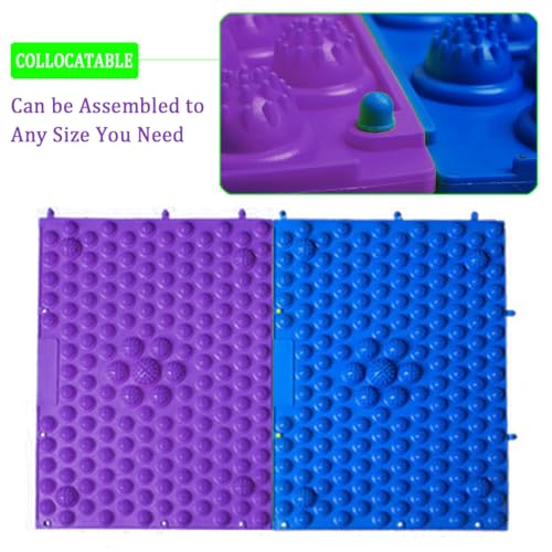 Foot Massage Mat Acupressure Reflexology Toe Plate Massage Pad Bathroom Yoga Anti-Slip Outdoor Game Punishment Mat (Purple) - color: Purple