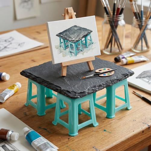 24 Pcs Painting Stand Canvas Stands for Mini Canvas Non-Slip Acrylic Pouring Paint Supplies for Canva Feet Risers Plastic Paints Pouring Tools