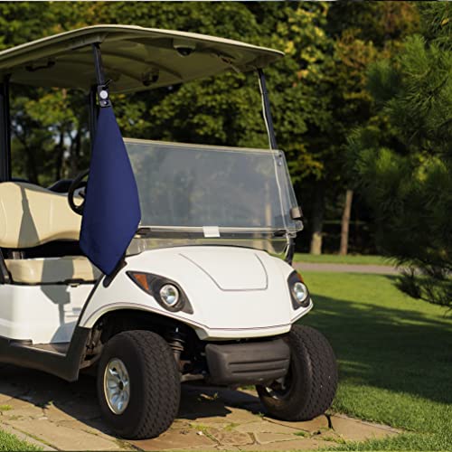 Magnetic Golf Towels for Golf Bags with Clip & Ultra Strong Magnet - Waffle Weave Microfiber Towel for Secure Hold on Bags & Carts - Ideal Club Cleaner & Accessories - Navy - color: Navy