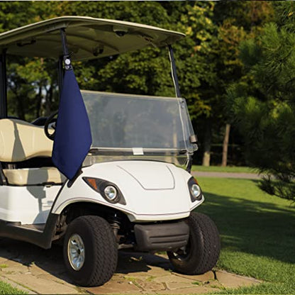 Magnetic Golf Towels for Golf Bags with Clip & Ultra Strong Magnet - Waffle Weave Microfiber Towel for Secure Hold on Bags & Carts - Ideal Club Cleaner & Accessories - Navy - color: Navy
