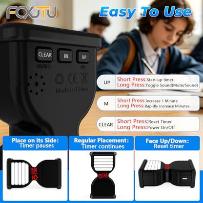 Digital Hourglass Timer for Productivity, Visual Countdown with Flight Flow - color: Black