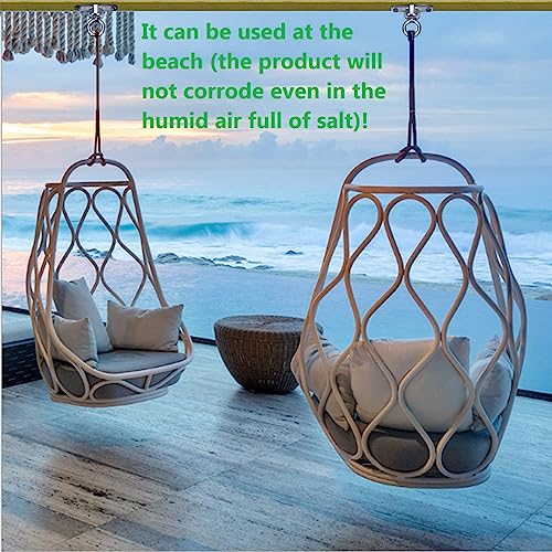 Bearing Swing Hanger Antirust Heavy Duty 360°Rotation 1200LB Capacity Playground Yoga Hammock Chair, Rope sandbag Porch Swing - style: Only 360° Rotation