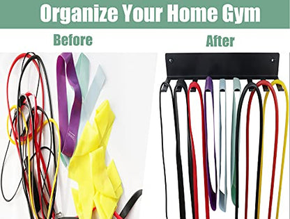 Multi-Purpose Storage Rack for Resistance Bands, Straps, Jump Ropes, Foam Rollers, Chains, Weight Belts, Tools - Heavy Duty, Fitness Bands Rack - style: S