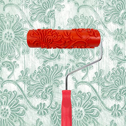 Nichiyo 7'' Texture Roller DIY Decorative Art Pattern Paint Roller Rubber Roller for Walls, Furnitures and Floors Decoration(EG043T) | Embossing Texture Rubber Roller Painting Supplies Pattern Paint Roller Rubber Roller for Walls, Furnitures Decoration(EG