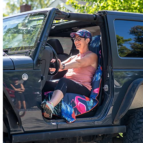 Sprints Athletic Running Towel, Full-Sized, Car Seat Cover - Moisture Wicking (Flamingos) - color: Flamingos