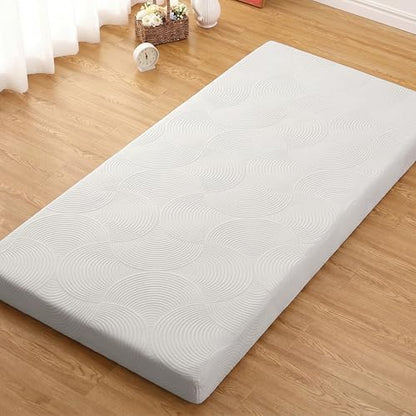 Japanese Floor Mattress,3.5" Thicken Futon Mattress Tatami Mat Twin | with Non-Slip Bottom Removable Washable Cover,Foldable Mattress Tatami Mat Sleeping Pad,White Geometric,(80‘’x36‘’) - color: Ma1-white Geometric, size: Twin (80" X 36")