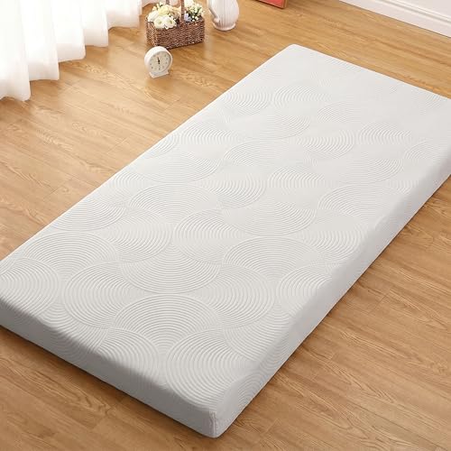 Japanese Floor Mattress,3.5" Thicken Futon Mattress Tatami Mat Twin | with Non-Slip Bottom Removable Washable Cover,Foldable Mattress Tatami Mat Sleeping Pad,White Geometric,(80‘’x36‘’) - color: Ma1-white Geometric, size: Twin (80" X 36")