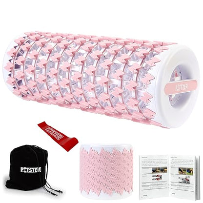 Collapsible Foam Roller for Exercise and Recovery (13 Inches), Easily Portable at 5.5 inches (Pink) - color: Pink