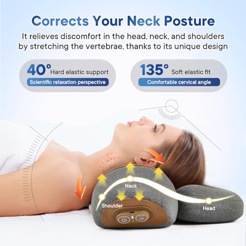 3-in-1 Rechargeable Neck Massager Pillow with Heat, Vibration & Traction