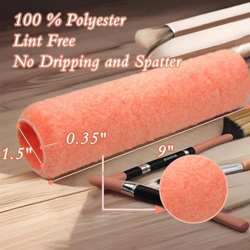 King Origin Paint Roller Covers, 3 Pack, 9 Inch 3/8" Nap - size: 3 PCS, 9-Inch