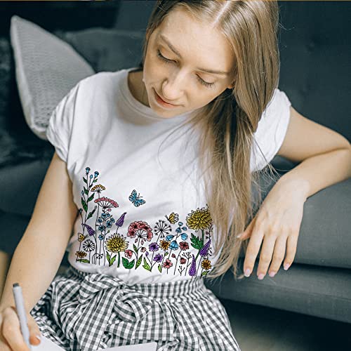 OLYCRAFT 2Pcs 11x8.6 Inch Self-Adhesive Silk Screen Printing Stencil Plants Pattern Mesh Transfers Stencil Flower Butterfly Silk Screen Stencils for Painting on Wood DIY T-Shirt Fabric - color: Flower Grass