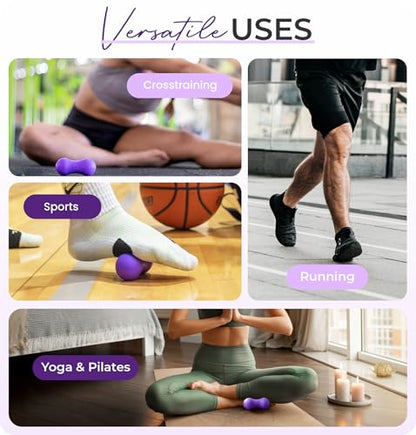 Foot Roller for Plantar Fasciitis Relief by Ground Force - Deep Tissue Silicone Foot Massager for Arch & Heel Pain, Neuropathy, Heel Spurs, Myofascial Release - Portable Recovery Tool