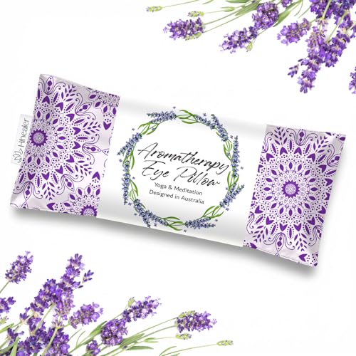 Hihealer Lavender Eye Pillow for Relaxation, Yoga, Sleep, Weighted Eye Mask - color: Lavender Purple