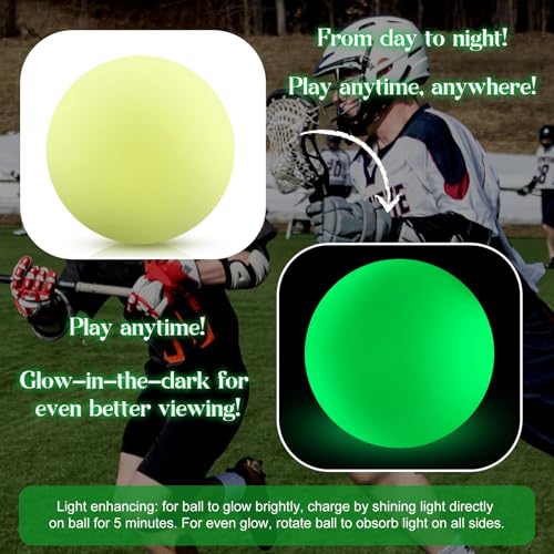 Soulchen Glow in the Dark Lacrosse Balls Official Size Night