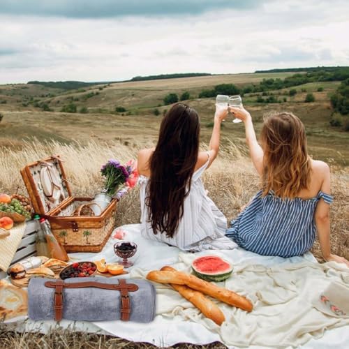 GORGECRAFT 2Pcs Picnic Blanket Carry Strap Brown PU Leather Portable Yoga Beach Mat Holder Handle Shoulder Carry Straps with Adjustable Alloy Buckle for Outdoor Camping Travel Motorcycle Pilates